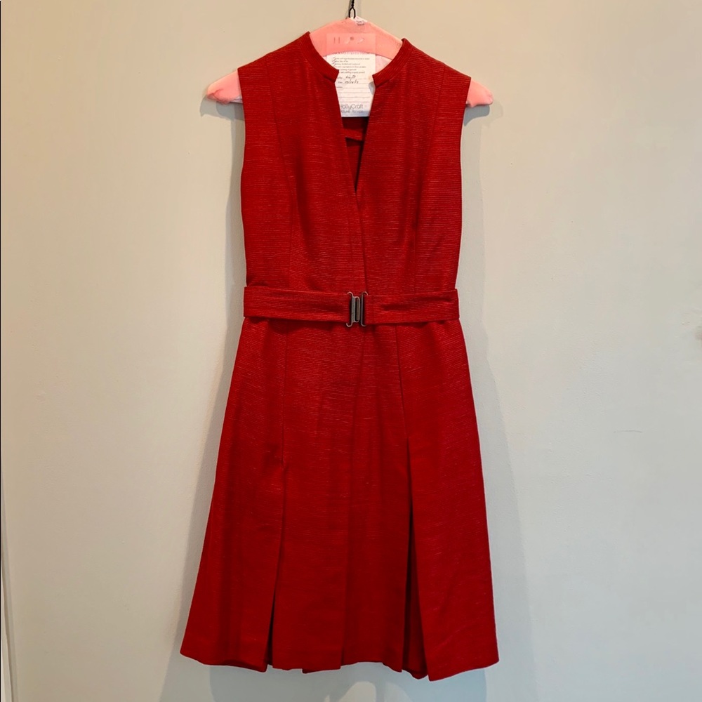 Akris Dress, Size US 8, Red, Belted